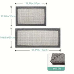 2pcs Non Skid Washable Kitchen Rugs Heavy Duty Standing Mat