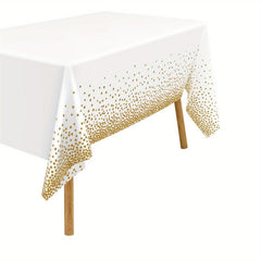 Polka Dots Tablecloth Waterproof Disposable Plastic Table Cover for Party