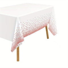 Polka Dots Tablecloth Waterproof Disposable Plastic Table Cover for Party