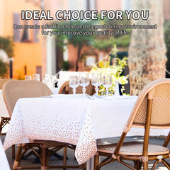 Polka Dots Tablecloth Waterproof Disposable Plastic Table Cover for Party