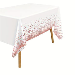 Polka Dots Tablecloth Waterproof Disposable Plastic Table Cover for Party