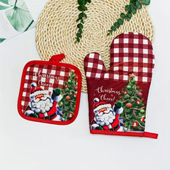 Colorful Printed Heat Resistant Cotton Oven Mitts