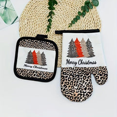 Colorful Printed Heat Resistant Cotton Oven Mitts