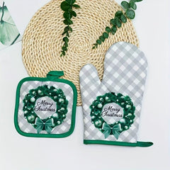 Colorful Printed Heat Resistant Cotton Oven Mitts