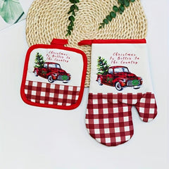 Colorful Printed Heat Resistant Cotton Oven Mitts