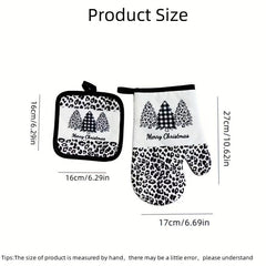 Colorful Printed Heat Resistant Cotton Oven Mitts