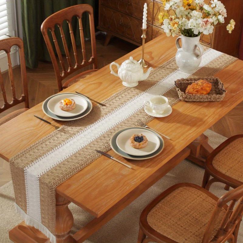 Boho Patchwork Woven Table Runner for Wedding Bridal Shower