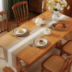 Boho Patchwork Woven Table Runner for Wedding Bridal Shower