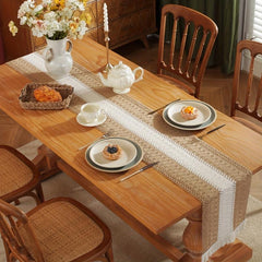 Boho Patchwork Woven Table Runner for Wedding Bridal Shower