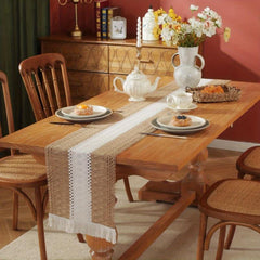 Boho Patchwork Woven Table Runner for Wedding Bridal Shower