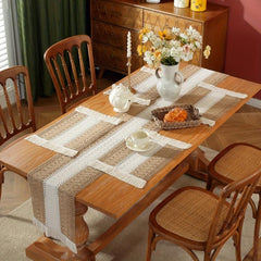 Boho Patchwork Woven Table Runner for Wedding Bridal Shower