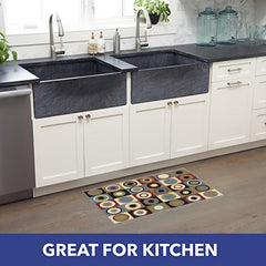2pcs Kitchen Rugs Vintage Absorbent Non Slip Cushioned Rugs