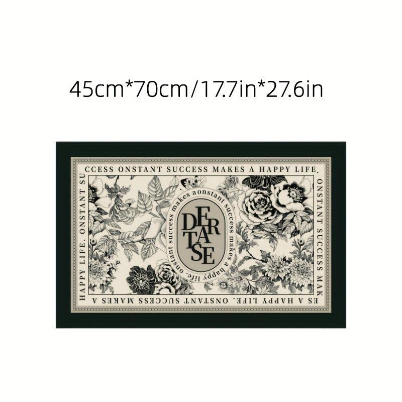 Soft Print Absorbent Kitchen Rug Waterproof Non Slip Floor Rug