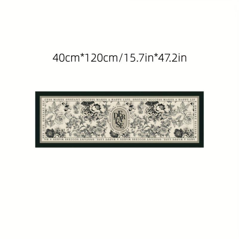 Soft Print Absorbent Kitchen Rug Waterproof Non Slip Floor Rug