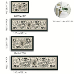Soft Print Absorbent Kitchen Rug Waterproof Non Slip Floor Rug