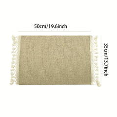 Boho Tassel Placemat Burlap Table Mat