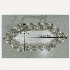Floral Embroidered Lace Table Runner Vintage Style Dust Proof Table Cloth