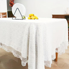 Embroidered Lace Tablecloth for Home Decor