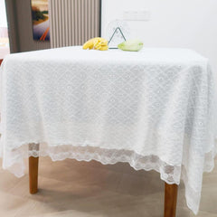 Embroidered Lace Tablecloth for Home Decor