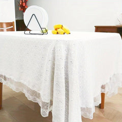 Embroidered Lace Tablecloth for Home Decor