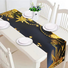 Polyester Table Runner Golden Star Pattern Table Runner