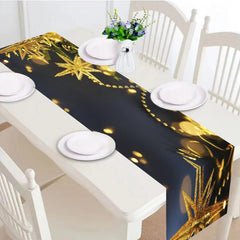 Polyester Table Runner Golden Star Pattern Table Runner
