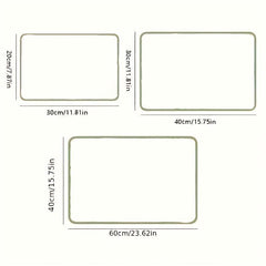 Rubber Drain Mat Coaster Absorbent Bathroom Countertop Mat