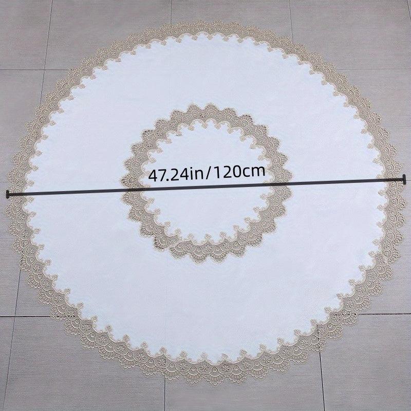 Polyester Round Lace Tablecloth Coffee Table Decoration