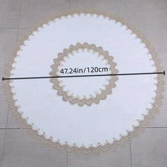 Polyester Round Lace Tablecloth Coffee Table Decoration