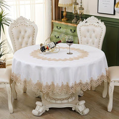 Polyester Round Lace Tablecloth Coffee Table Decoration