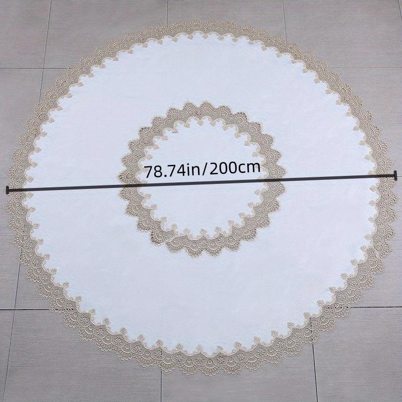 Polyester Round Lace Tablecloth Coffee Table Decoration