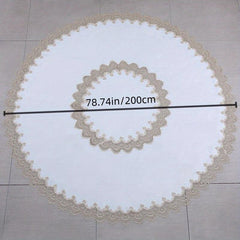 Polyester Round Lace Tablecloth Coffee Table Decoration