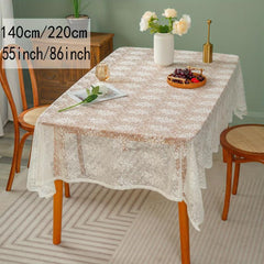 Bohemian Crochet Lace Tablecloth Retro Floral Kitchen Dining Party Wedding