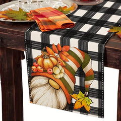 Fall Gray Pumpkin Table Runner Thanksgiving Decor 33.02 X 182.88