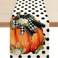 Fall Gray Pumpkin Table Runner Thanksgiving Decor 33.02 X 182.88