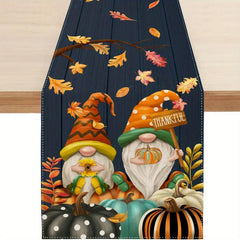 Fall Gray Pumpkin Table Runner Thanksgiving Decor 33.02 X 182.88