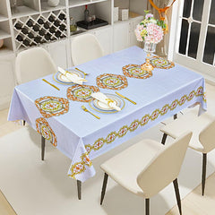 Polyester Tablecloth Waterproof Rectangle Table Cover for Picnic or Party