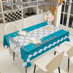 Polyester Tablecloth Waterproof Rectangle Table Cover for Picnic or Party