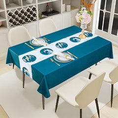 Polyester Tablecloth Waterproof Rectangle Table Cover for Picnic or Party
