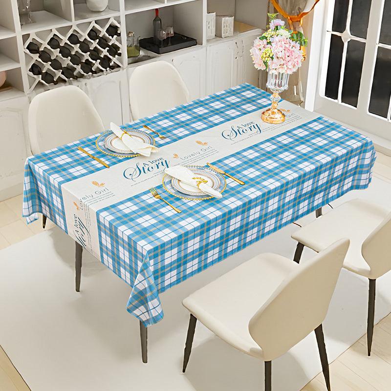 Polyester Tablecloth Waterproof Rectangle Table Cover for Picnic or Party