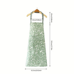 Polyester Print Waterproof Household Kitchen Apron