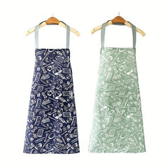 Polyester Print Waterproof Household Kitchen Apron
