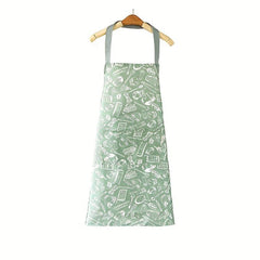 Polyester Print Waterproof Household Kitchen Apron