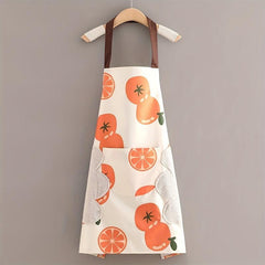 Polyester Apron Fruit Pattern Waterproof Waist Apron Kitchen Workwear