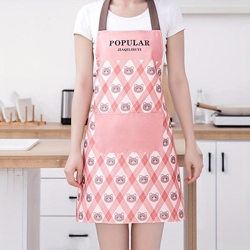 Stylish Plaid Apron for Women - Ideal for Cooking and Creative Work