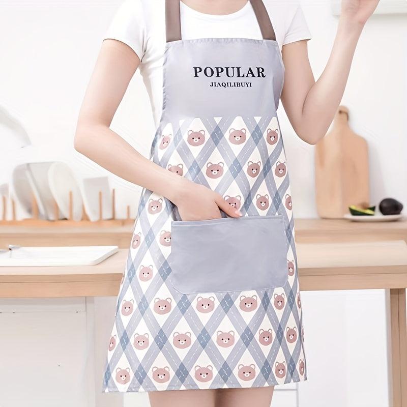 Stylish Plaid Apron for Women - Ideal for Cooking and Creative Work