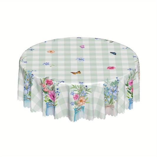 Waterproof Floral Tablecloth for Home Kitchen and Party