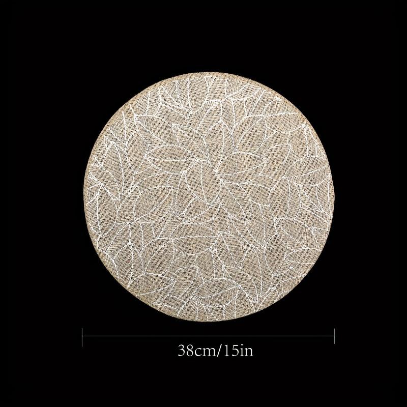 4pcs Jute Round Placemat Natural Style Decorative Mat Nordic Style Table Decorat