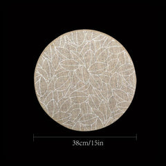 4pcs Jute Round Placemat Natural Style Decorative Mat Nordic Style Table Decorat