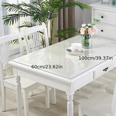 Polyester Tablecloth Protector Clear Plastic Cover PVC Topper Surface Protection